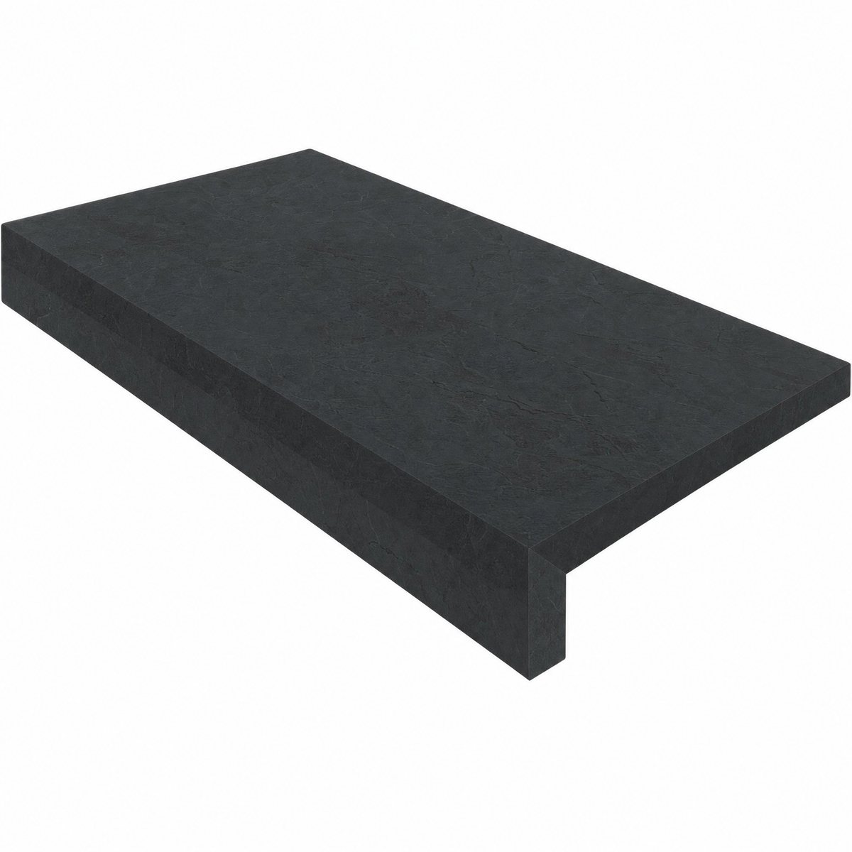 Montauk Black porcelain surface texture and color detail.