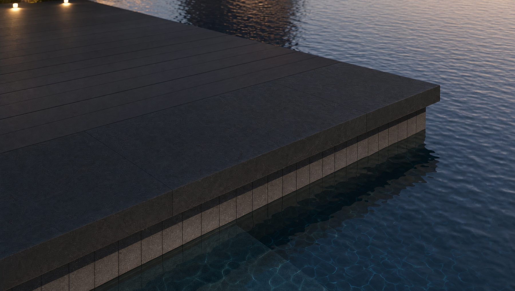 Deep charcoal profile collection surface preview.