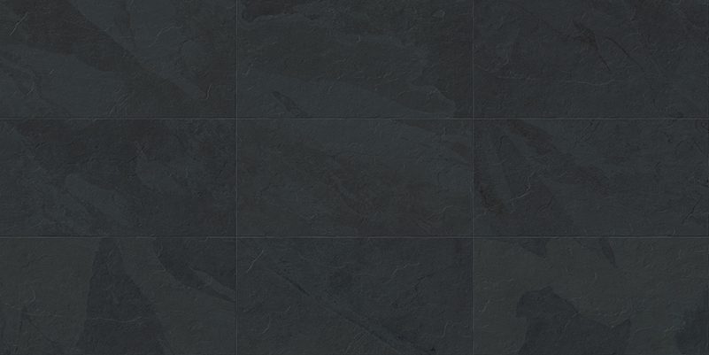 Montauk Black porcelain surface texture and color detail.