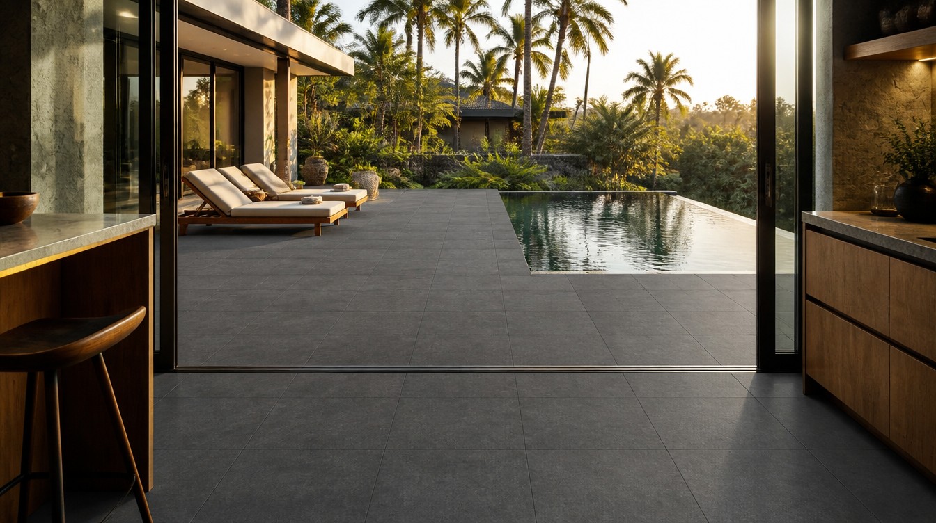 Mood Stone Charcoal installed project application.