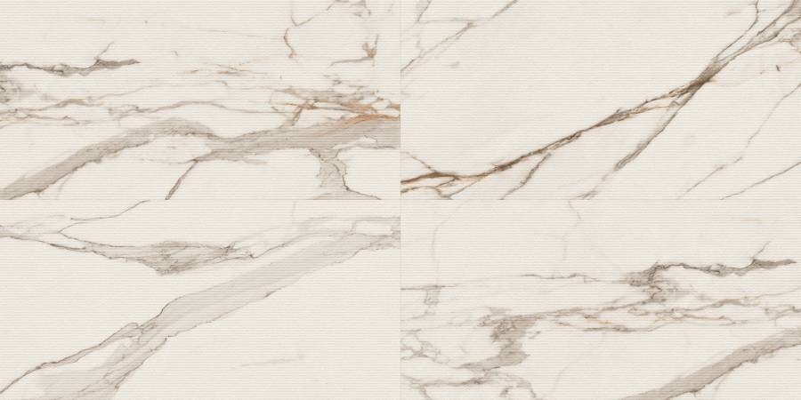 Atelier Chisel Charme Calacatta Gold porcelain surface texture and color detail.