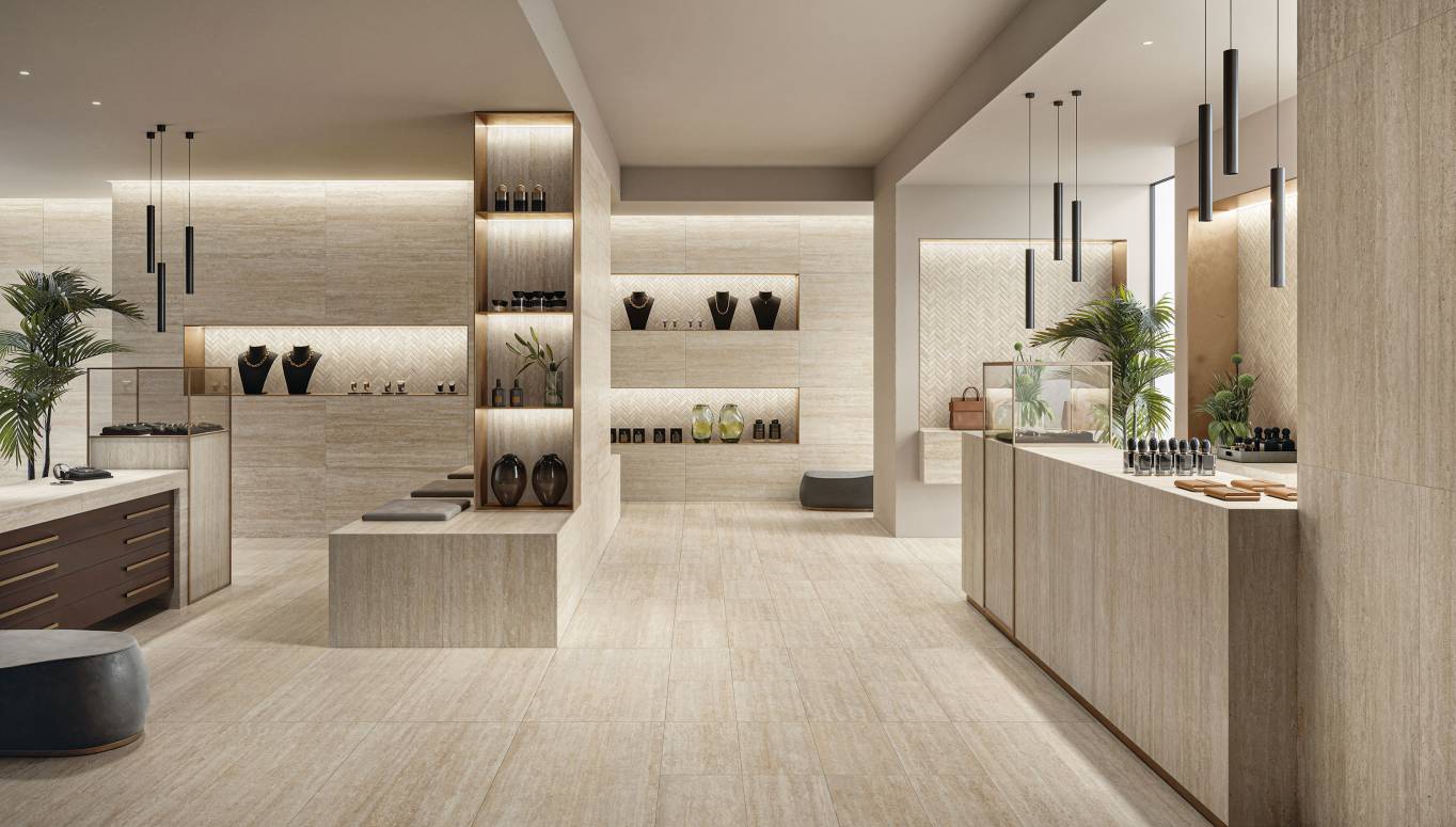 Vein Cut Ivory installed project application.