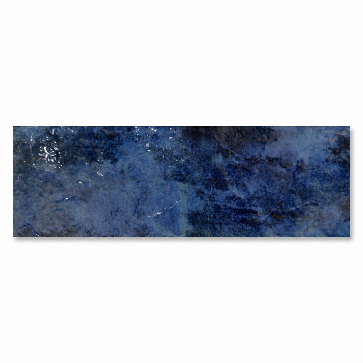 Coral Blue 6x20 porcelain surface texture and color detail.